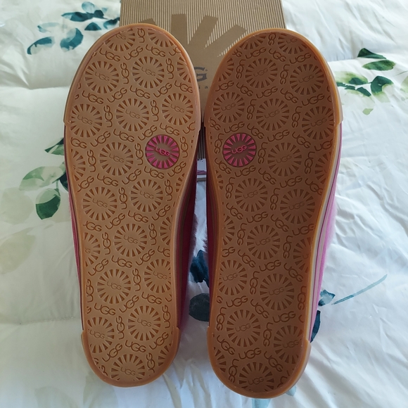 UGG Pink Fuzzy Slippers - Picture 9 of 13